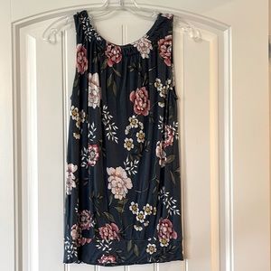 Loft, Small, Grey, floral, banded bottom